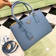 Prada Galleria Saffiano Leather Medium Bag Cloud Blue size 28x12x19.5 cm - 1