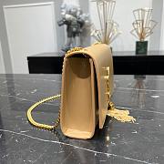 YSL Kate Medium Chain Bag Smooth Leather in Beige 24x14.5x5.5 cm - 6