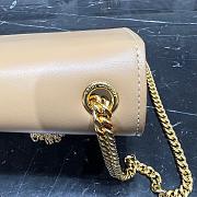 YSL Kate Medium Chain Bag Smooth Leather in Beige 24x14.5x5.5 cm - 3
