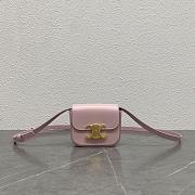 Celine Belt Bag Triomphe Belt In Shiny Calfskin Pink size 11 x 8 x 4 cm - 1