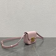 Celine Belt Bag Triomphe Belt In Shiny Calfskin Pink size 11 x 8 x 4 cm - 3