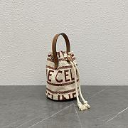Celine Teen Drawstring In Textile With Celine All-Over And Calfskin - 3