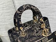 Dior Medium Lady D-Lite Bag Black Multicolor Dior Jardin D'hiver - 5