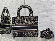 Dior Medium Lady D-Lite Bag Black Multicolor Dior Jardin D'hiver - 3