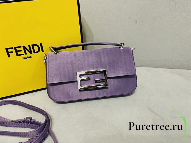 Fendi Baguette Phone Pouch Purple size 19 x 14 x 4 cm - 1