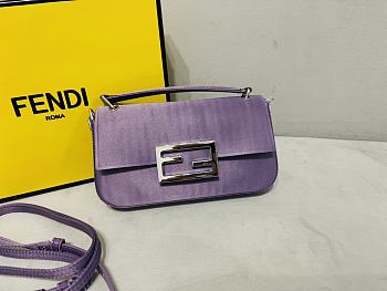 Fendi Baguette Phone Pouch Purple size 19 x 14 x 4 cm