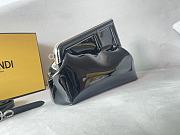 Fendi First Midi Black Patent Leather Bag size 30x20x14 cm - 6