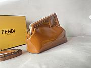 Fendi First Midi Brown Patent Leather Bag size 30x20x14 cm - 5