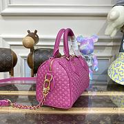 LV Speedy Bandoulière 20 Rose Calfskin 20.5x13.5x12 cm - 3