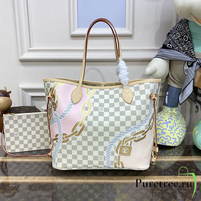 LV Neverfull MM Damier Azur Canvas New Spring Collection 2023 - 1