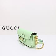 Gucci Horsebit 1955 Small Shoulder Bag Light Green 23.5x13x7 cm - 6
