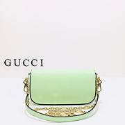 Gucci Horsebit 1955 Small Shoulder Bag Light Green 23.5x13x7 cm - 5