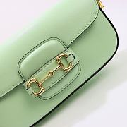Gucci Horsebit 1955 Small Shoulder Bag Light Green 23.5x13x7 cm - 2