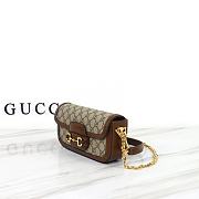 Gucci Horsebit 1955 Small Shoulder Bag Beige/Ebony GG Supreme - 6