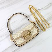 Gucci Horsebit 1955 Small Shoulder Bag Beige/White GG Supreme - 2