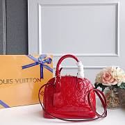 Louis Vuitton Alma BB Red Vernis Leather Bag M91678 - 25 x 19 x 11cm - 1