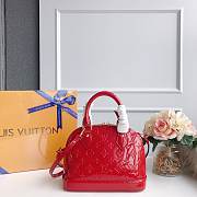 Louis Vuitton Alma BB Red Vernis Leather Bag M91678 - 25 x 19 x 11cm - 5