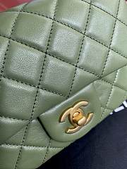 Chanel Lambskin & Gold-Tone Small Metal Flap Bag Khaki AS1787 - 5