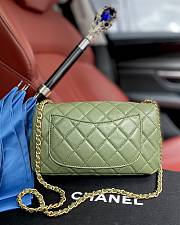 Chanel Lambskin & Gold-Tone Small Metal Flap Bag Khaki AS1787 - 4