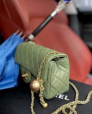 Chanel Lambskin & Gold-Tone Small Metal Flap Bag Khaki AS1787 - 3