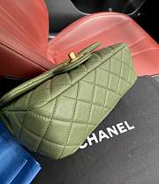 Chanel Lambskin & Gold-Tone Small Metal Flap Bag Khaki AS1787 - 2