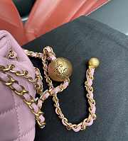 Chanel Lambskin & Gold-Tone Small Metal Flap Bag Pink AS1787 - 4