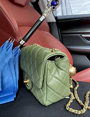 Chanel Lambskin & Gold-Tone Metal Mini Flap Bag Khaki AS1786 - 2