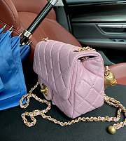 Chanel Lambskin & Gold-Tone Metal Mini Flap Bag Pink AS1786 - 5