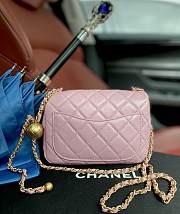 Chanel Lambskin & Gold-Tone Metal Mini Flap Bag Pink AS1786 - 4