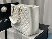 Chanel Grand Shopping Tote White Caviar Leather Gold Hardware 33cm - 6
