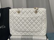 Chanel Grand Shopping Tote White Caviar Leather Gold Hardware 33cm - 3
