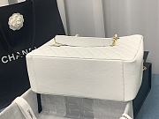Chanel Grand Shopping Tote White Caviar Leather Gold Hardware 33cm - 4