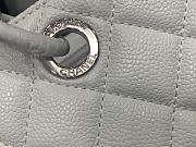 Chanel Grand Shopping Tote White Caviar Leather Silver Hardware 33cm - 2