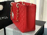 Chanel Grand Shopping Tote Red Caviar Leather Gold Hardware 33cm - 5