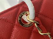 Chanel Grand Shopping Tote Red Caviar Leather Gold Hardware 33cm - 2