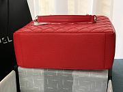 Chanel Grand Shopping Tote Red Caviar Leather Silver Hardware 33cm - 4