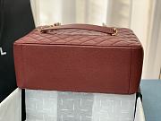 Chanel Grand Shopping Tote Burgundy Caviar Leather Gold Hardware 33cm - 6