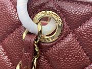 Chanel Grand Shopping Tote Burgundy Caviar Leather Gold Hardware 33cm - 3