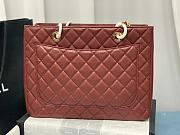 Chanel Grand Shopping Tote Burgundy Caviar Leather Gold Hardware 33cm - 2