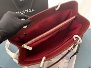 Chanel Grand Shopping Tote Burgundy Caviar Leather Silver Hardware 33cm - 5