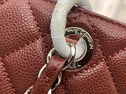 Chanel Grand Shopping Tote Burgundy Caviar Leather Silver Hardware 33cm - 2