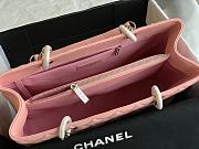 Chanel Grand Shopping Tote Pink Caviar Leather Silver Hardware 33cm - 4