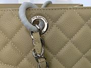 Chanel Grand Shopping Tote Beige Caviar Leather Silver Hardware 33cm - 6