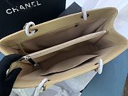 Chanel Grand Shopping Tote Beige Caviar Leather Silver Hardware 33cm - 5