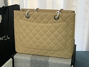 Chanel Grand Shopping Tote Beige Caviar Leather Silver Hardware 33cm - 2