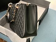 Chanel Grand Shopping Tote Black Lambskin Leather Gold Hardware 33cm - 6
