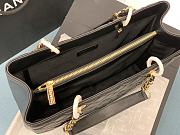 Chanel Grand Shopping Tote Black Lambskin Leather Gold Hardware 33cm - 4