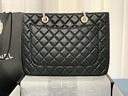 Chanel Grand Shopping Tote Black Lambskin Leather Gold Hardware 33cm - 2