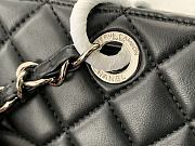 Chanel Grand Shopping Tote Black Lambskin Leather Silver Hardware 33cm - 3
