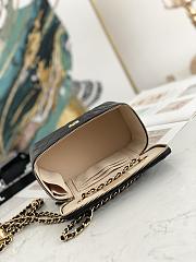 Chanel Small Vanity Case with Chain Pearl Crush Black Lambskin - 6